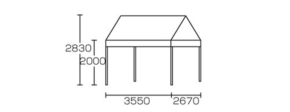 送料0円 旭 集会用テント1.5間X2間 NHTS-2 4917651